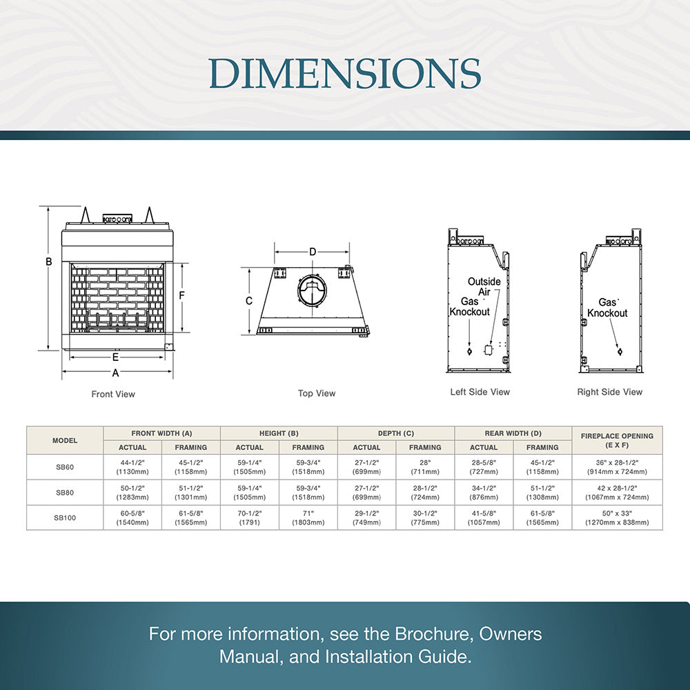 Majestic SB60 Biltmore 36-Inch Radiant Wood Burning Fireplace