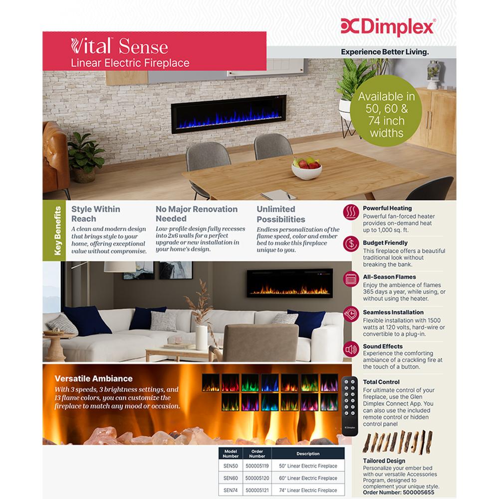 Dimplex Vital Sense Linear Electric Fireplace