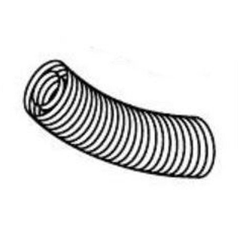 Flexible vent duct with ribbed black coil, curved section