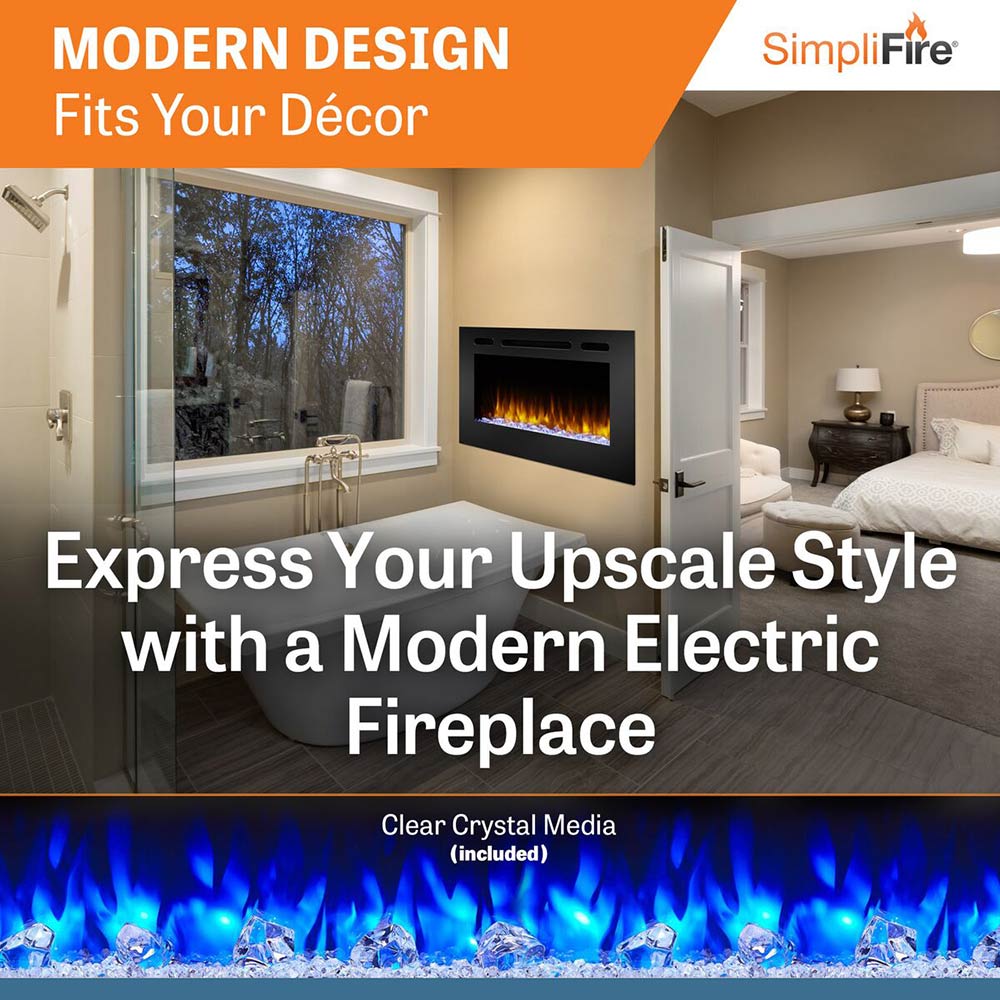SimpliFire 40-Inch Allusion Linear Electric Fireplace