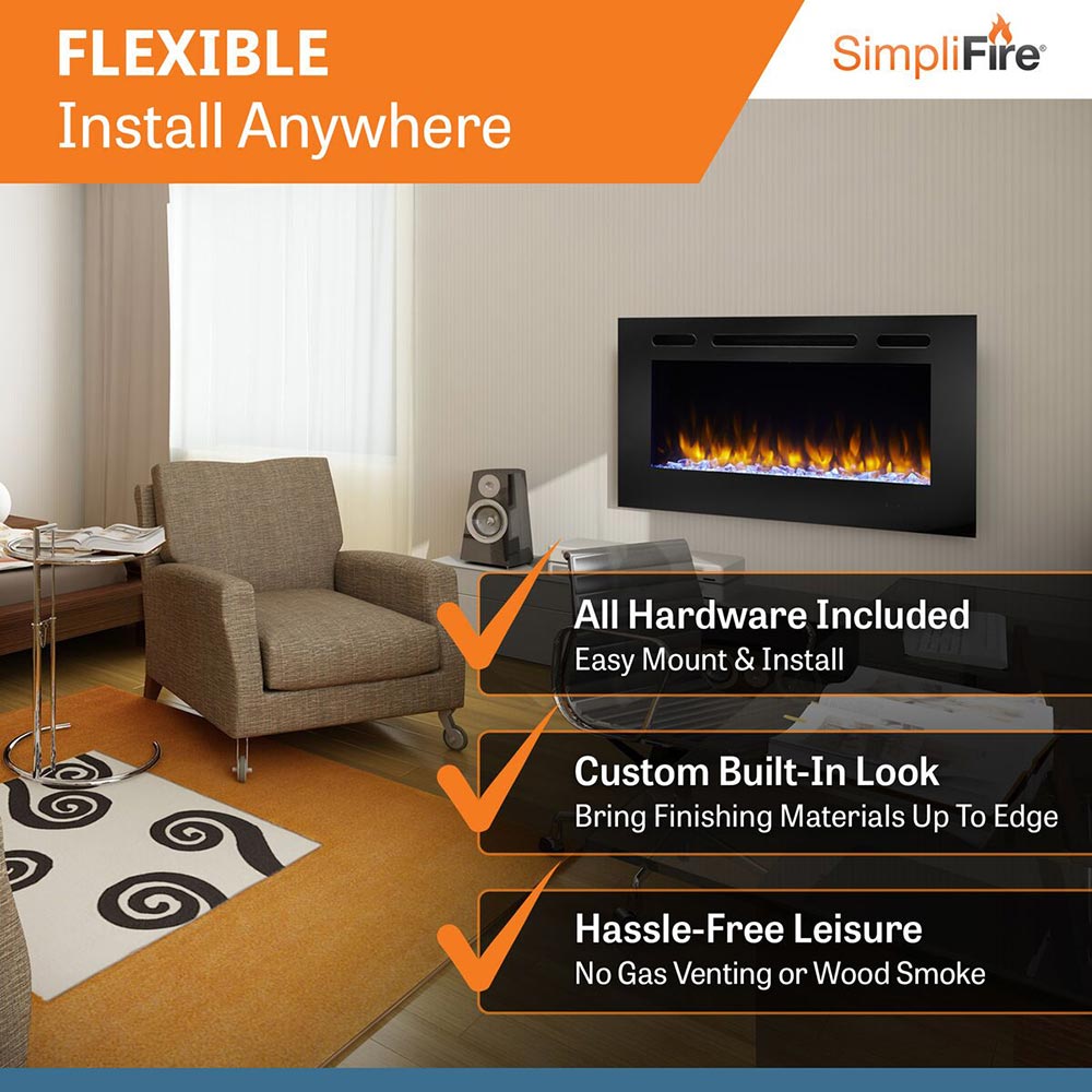 SimpliFire 40-Inch Allusion Linear Electric Fireplace
