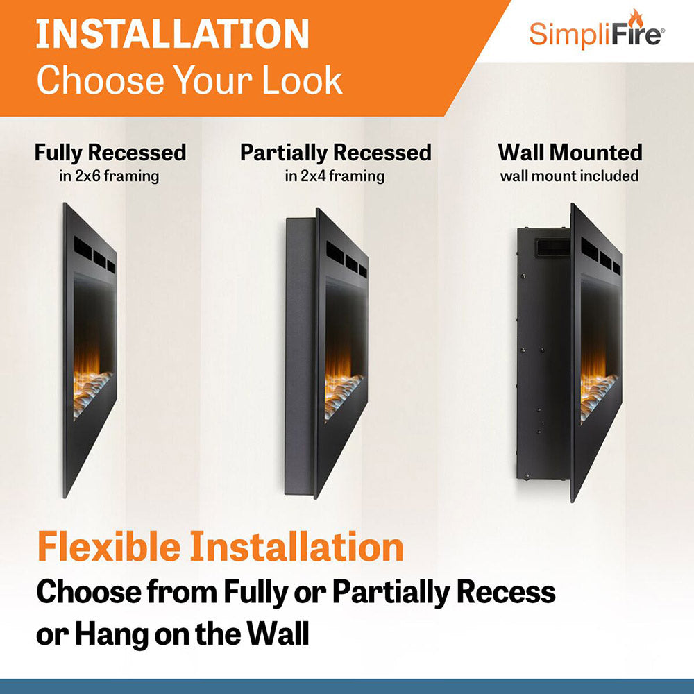 SimpliFire 40-Inch Allusion Linear Electric Fireplace