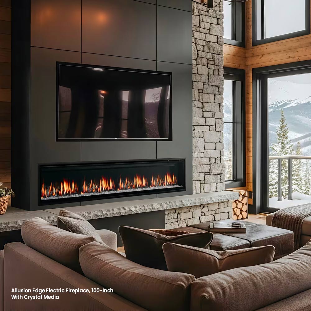 SimpliFire Allusion Edge Linear Electric Fireplace