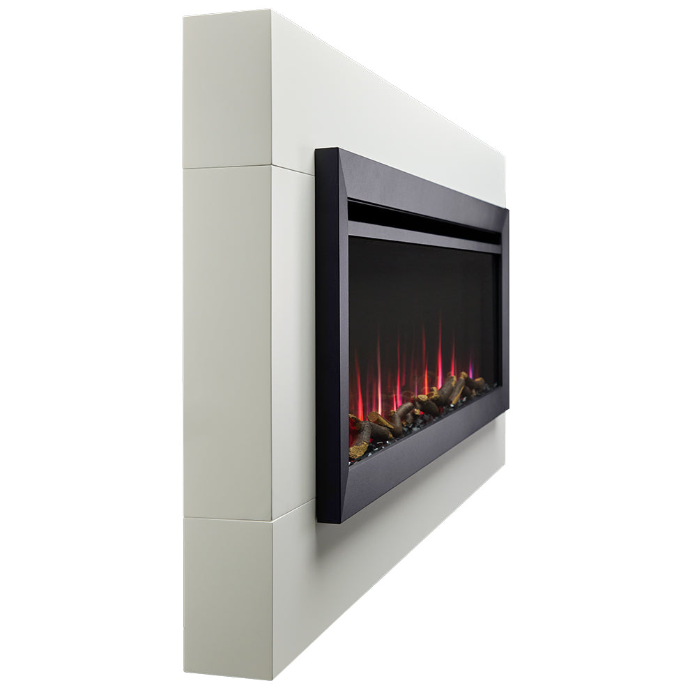 SimpliFire Allusion Slim Fireplace with Crestline Wall Mount Surround, 50-Inch