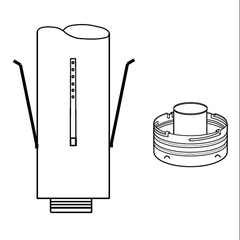 SV adaptor kit with cylindrical port and mounting ring for connection