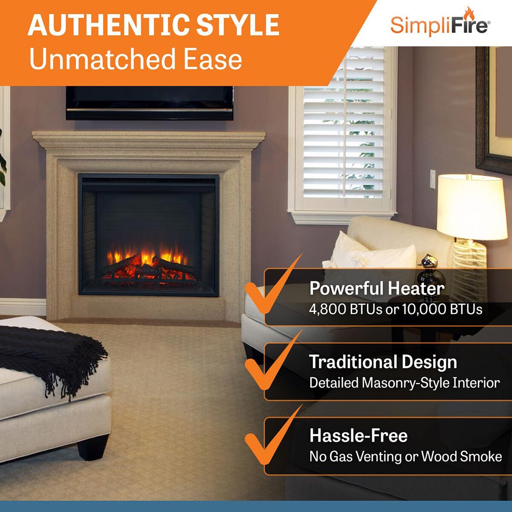 SimpliFire SF-BI Built-In Electric Fireplace