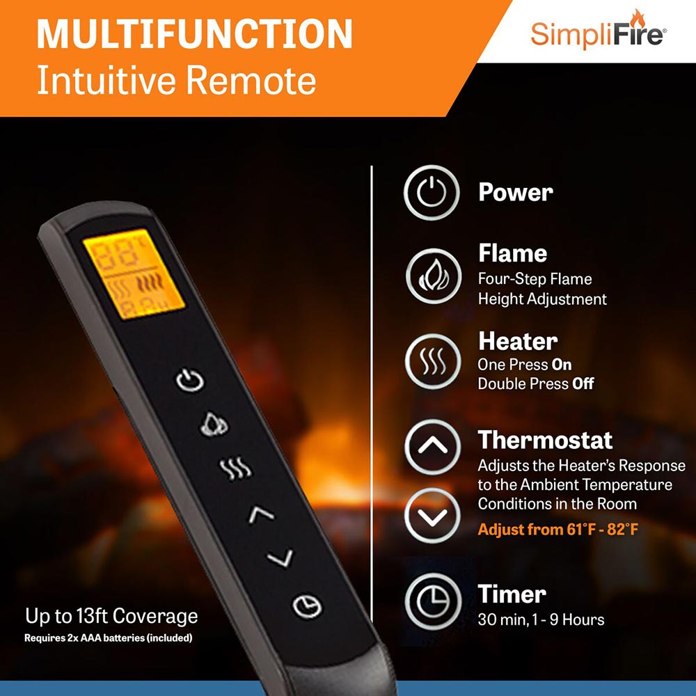 SimpliFire SF-BI Built-In Electric Fireplace