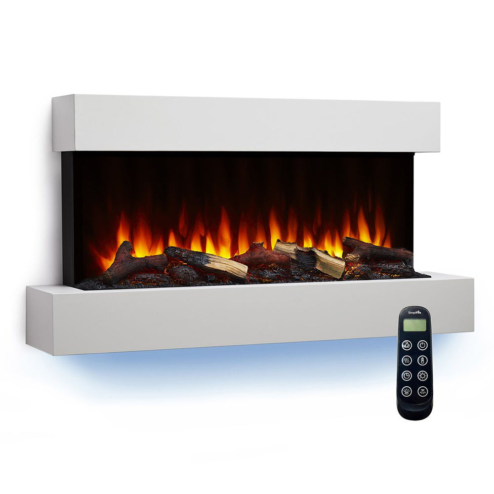 SimpliFire Format 36-Inch Wall Mount Electric Fireplace with 43-Inch Floating Mantel