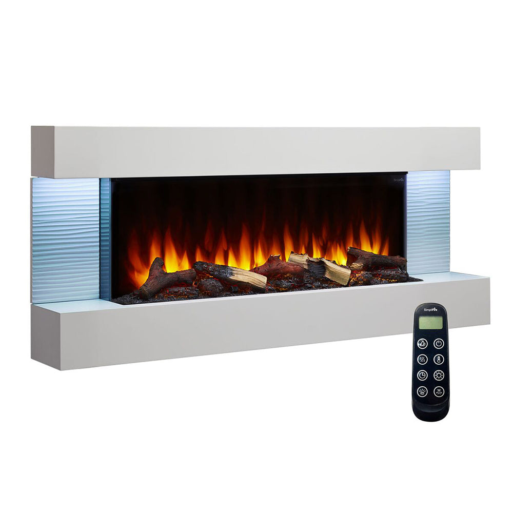 SimpliFire Format 36-Inch Wall Mount Electric Fireplace with 50-Inch Floating Mantel