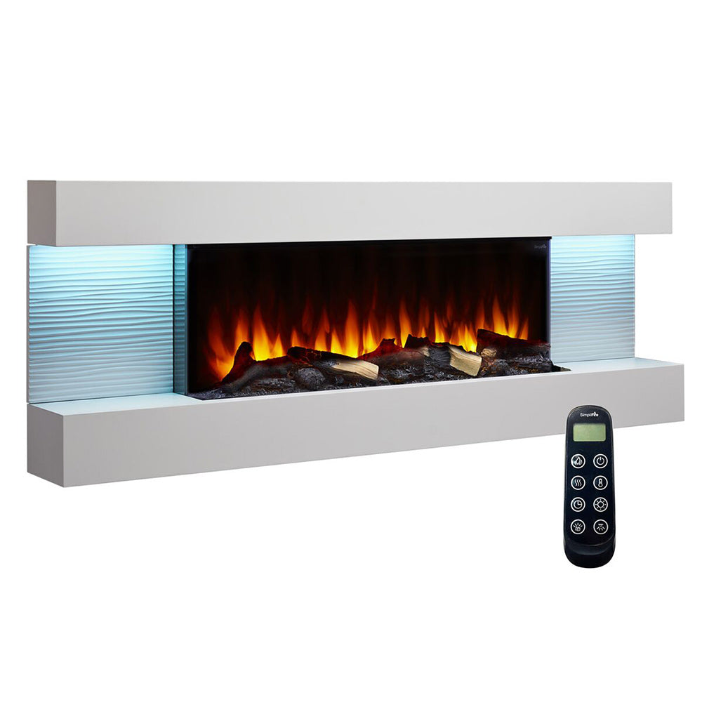 SimpliFire Format 36-Inch Wall Mount Electric Fireplace with 60-Inch Floating Mantel