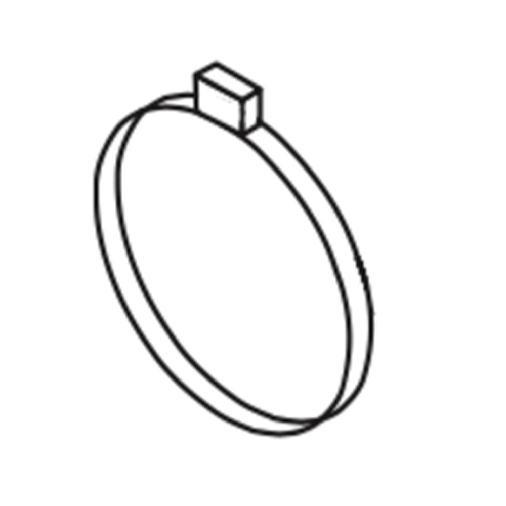 Metal circular gear clamp with securing tab