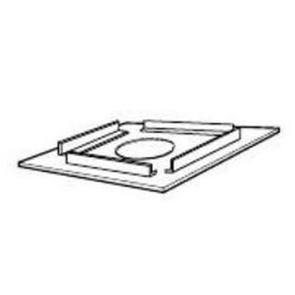 Square horizontal direct-vent termination with circular flue opening and flat base plate