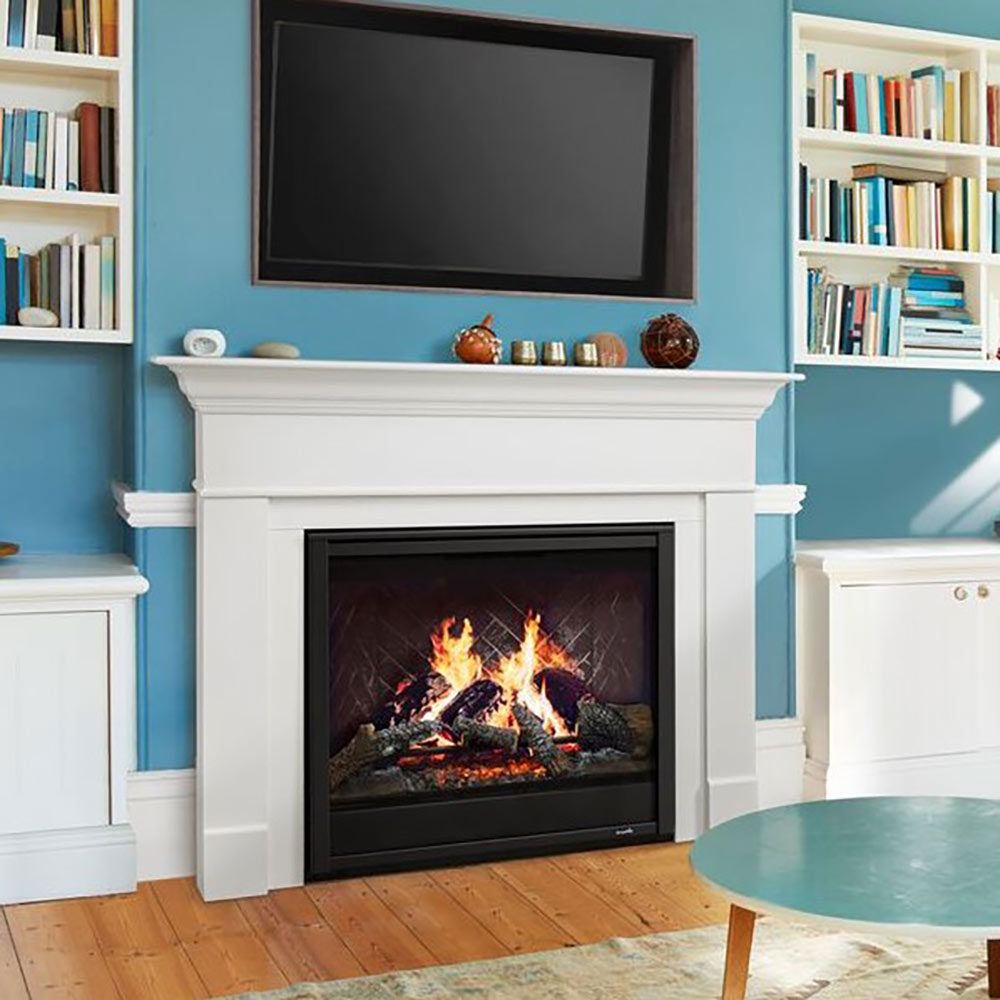 SimpliFire Inception 36-Inch Electric Fireplace Wescott Mantel Package (SF-INC36-MK-WS)