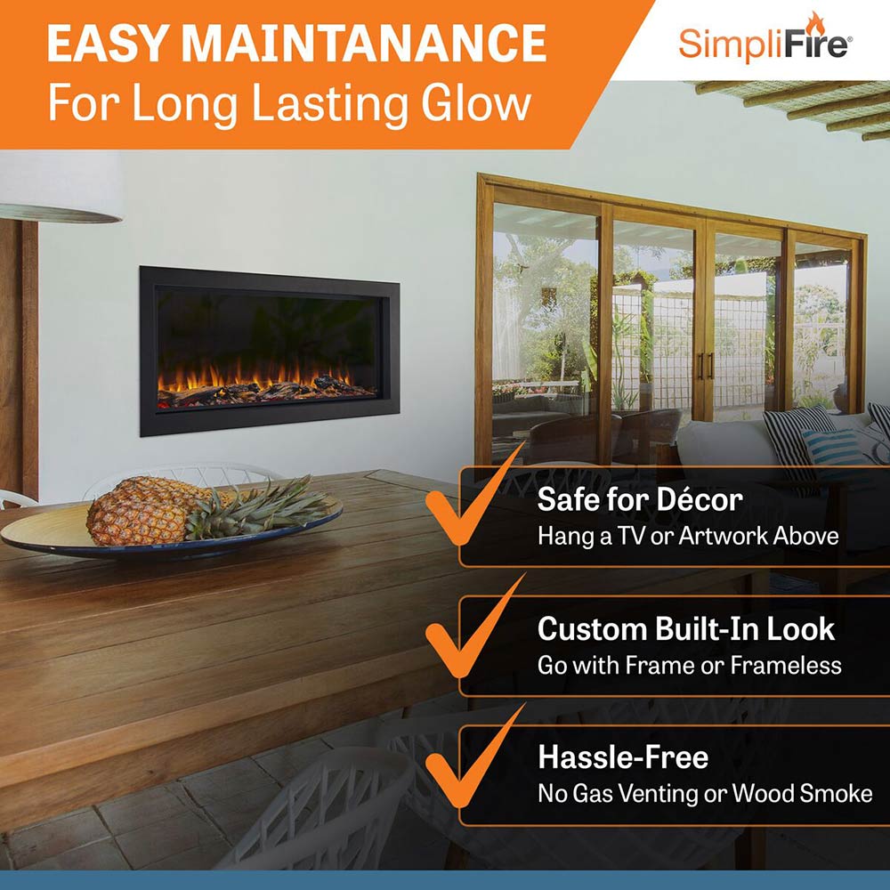 SimpliFire Forum 43-Inch Outdoor Electric Fireplace