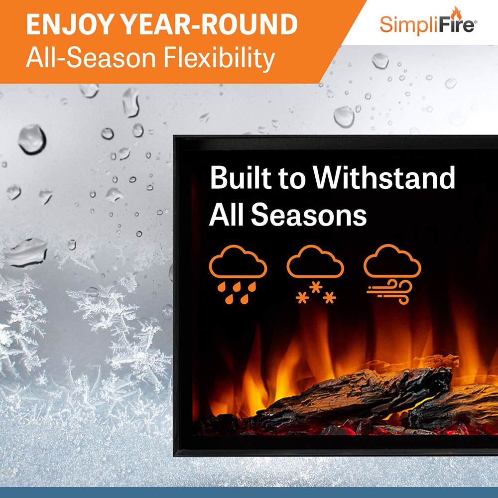 SimpliFire Forum 43-Inch Outdoor Electric Fireplace