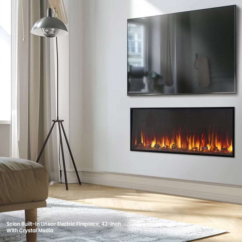 SimpliFire Scion Built-In Linear Electric Fireplace