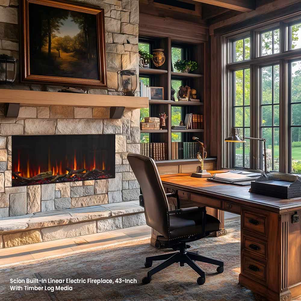 SimpliFire Scion Built-In Linear Electric Fireplace