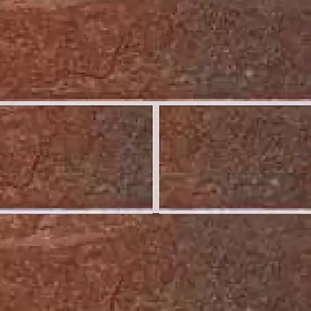 Brick red panel inserts with white crossbar grid, set of 2 pieces