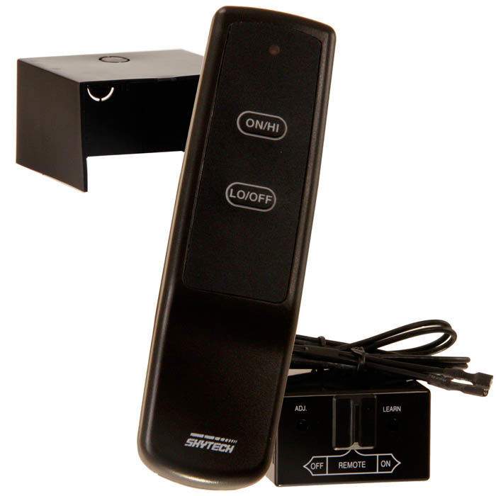 Fireplace remote control with ON/OFF and remote buttons, black