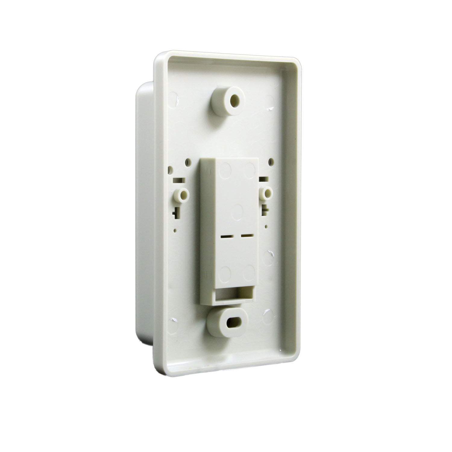 Skytech wall thermostat receiver plate, light gray, with screw openings