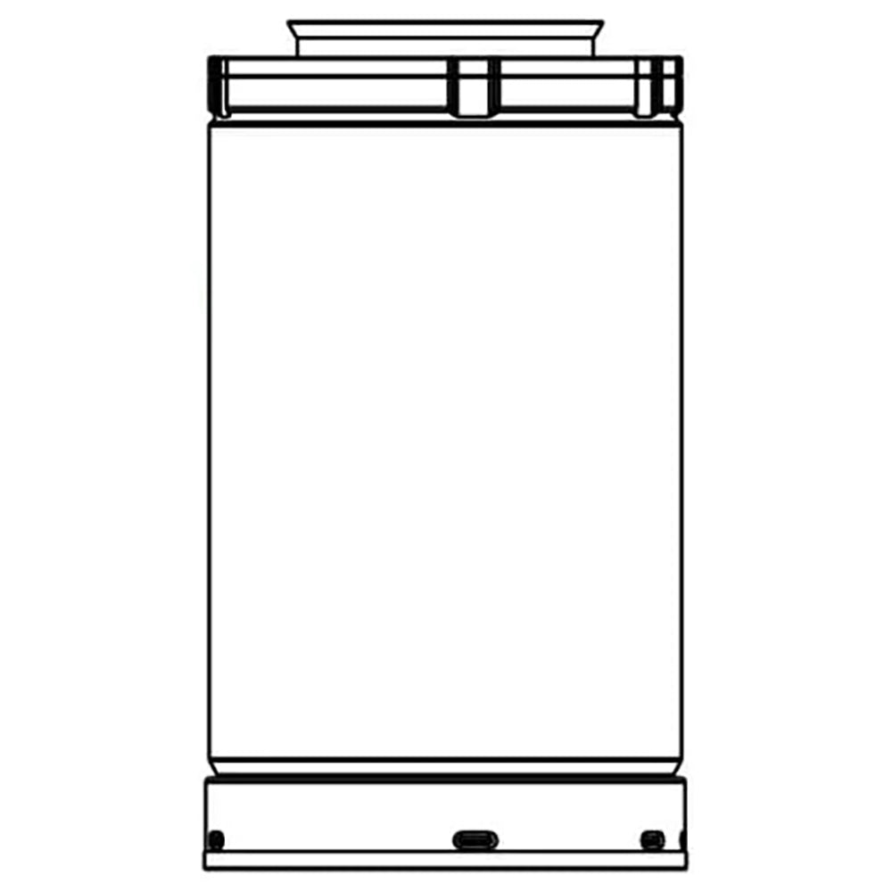 Black stove pipe with upper locking band and lower vent latch