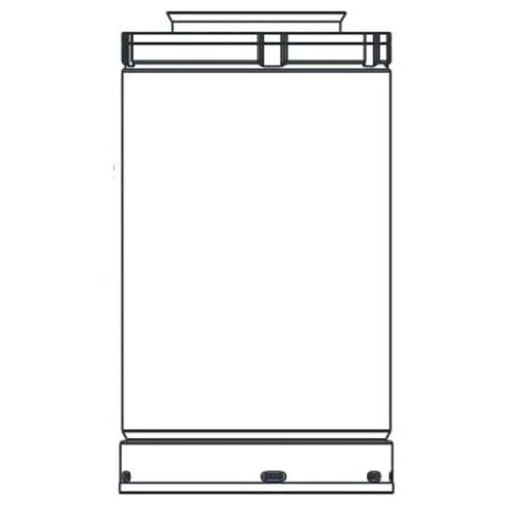 Flexible stove pipe vent, metal tube with black locking bands and clamps