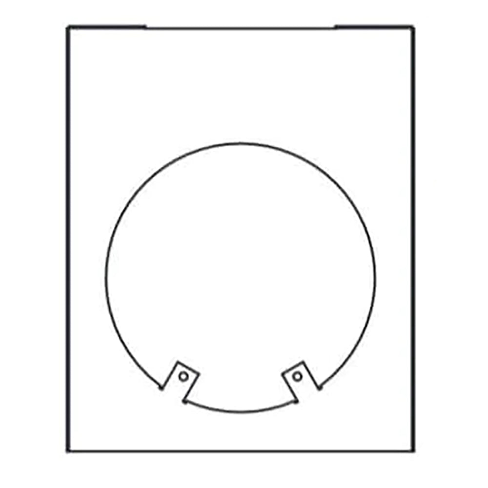 Majestic horizontal vent support hanger with round collar and two mounting tabs