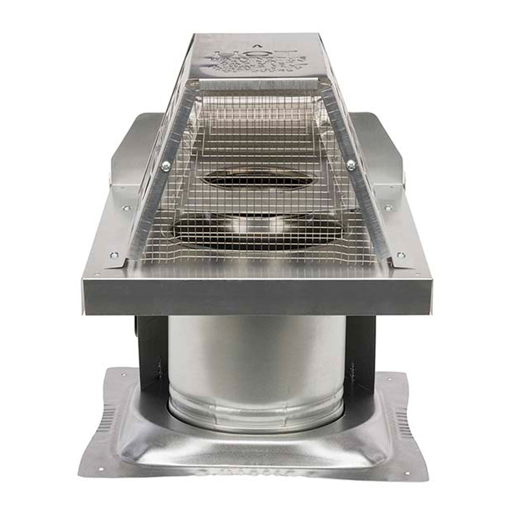 Metal top vent horizontal termination kit with long flue collar and grid grate
