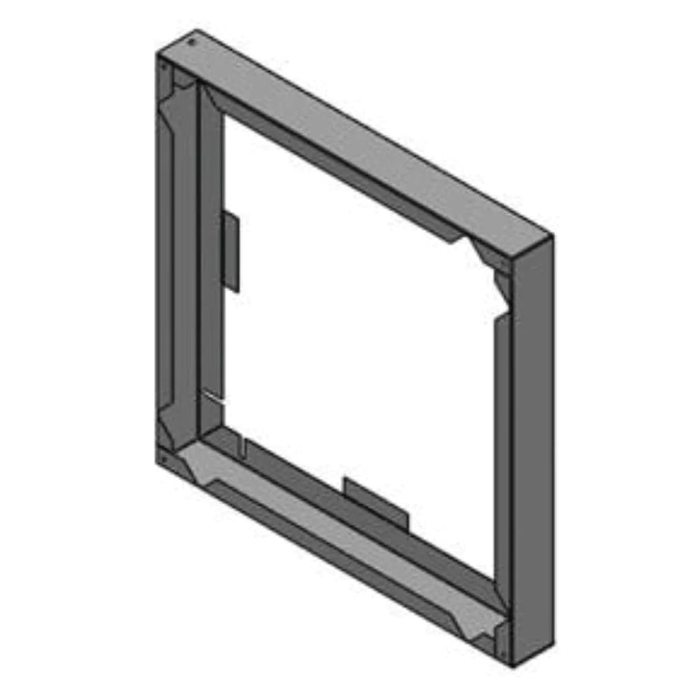 Metal stand-off bracket for 5x8-inch silhouette terminal, rectangular frame with slots