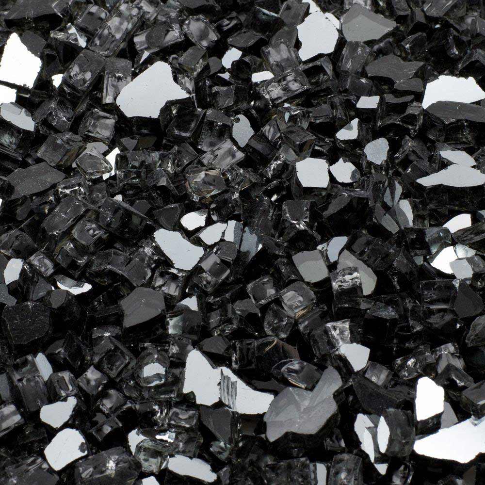Slick Rock Black Fire Glass, 25 Pounds