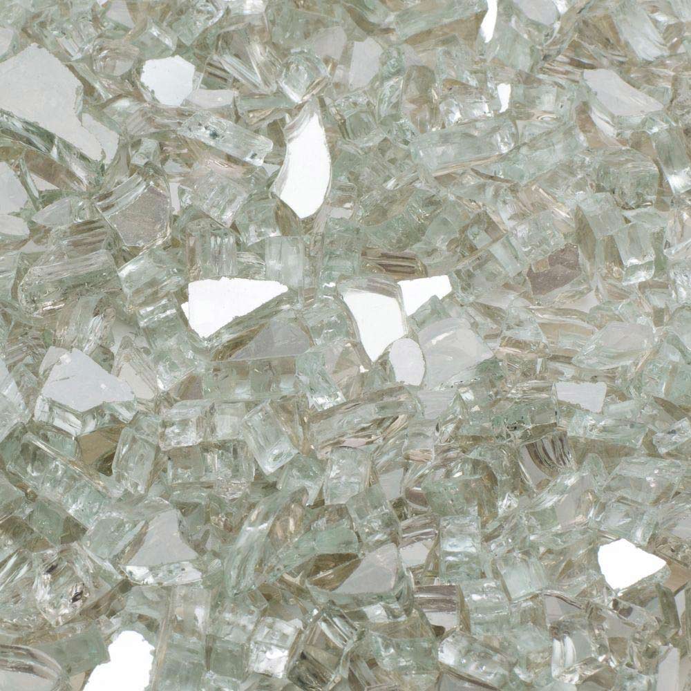 Slick Rock clear fire glass, crushed glass shards for fire pits and fireplaces