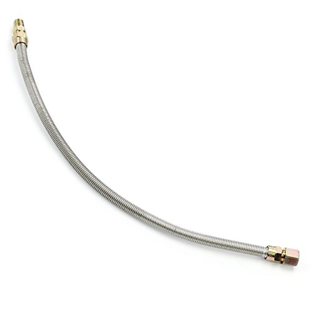 HPC Fire Stainless Steel Gas Flex Line, 1/4-Inch ID with 1/2-Inch FIP x 3/8-Inch MIP Fittings