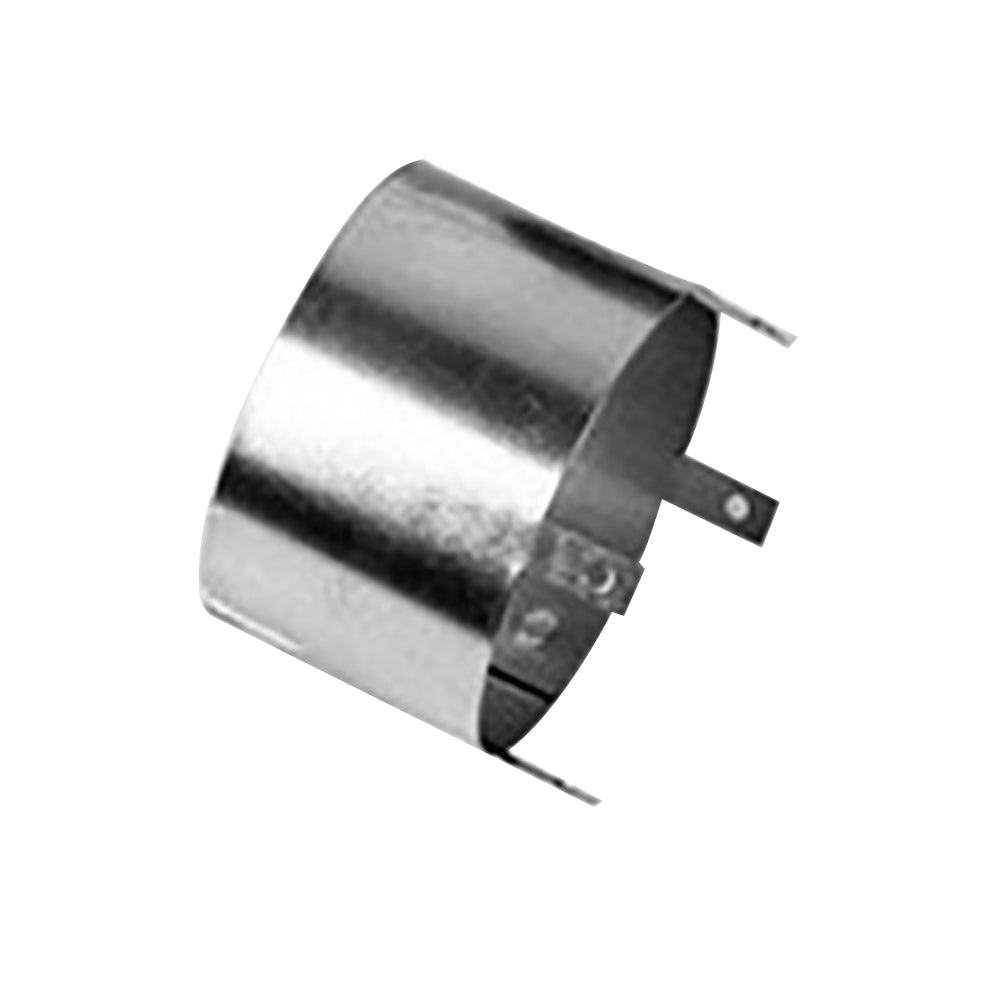 Metal outside air collar with circular duct opening and mounting tabs