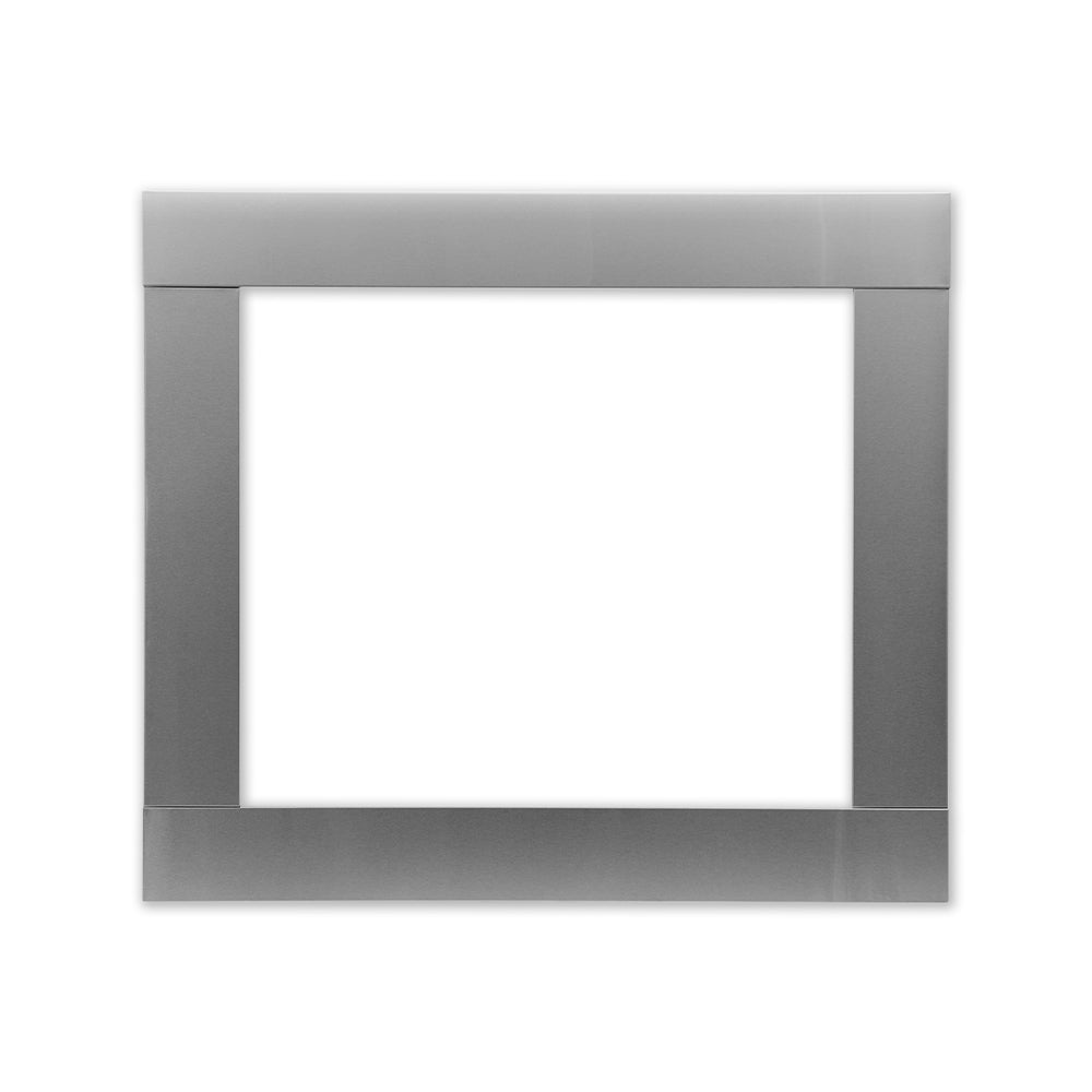 Gray 4-piece decorative fireplace surround frame with rectangular opening
