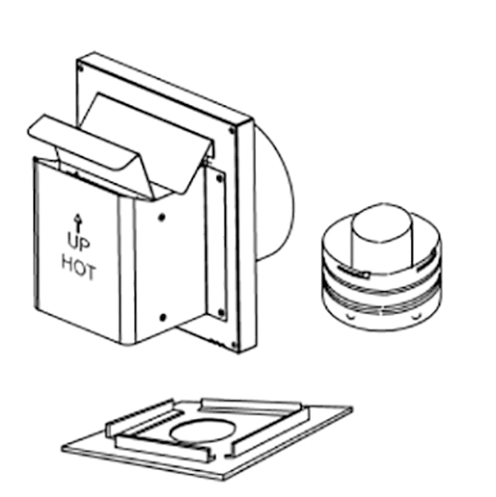 Compact termination kit with metal housing, mounting plate, and cylindrical component
