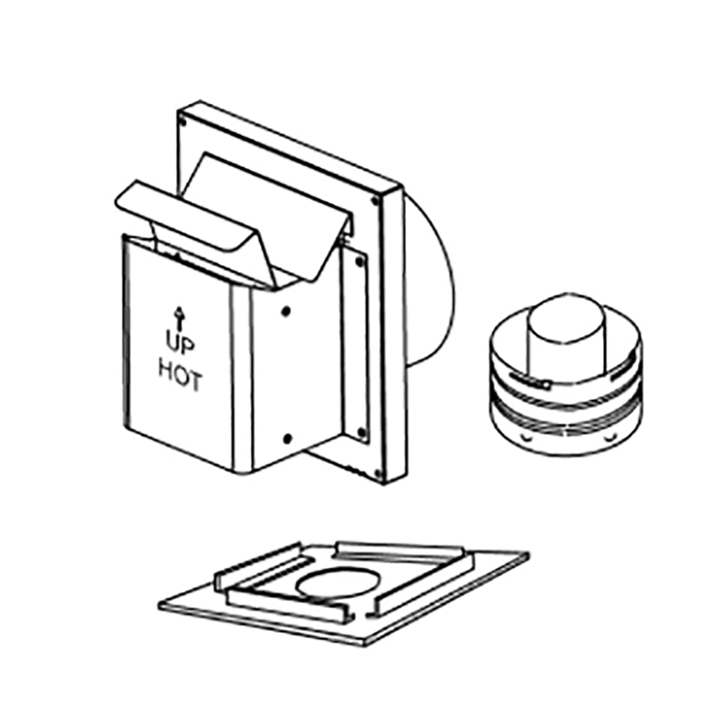 Compact termination flex with mounting plate and circular connector, open