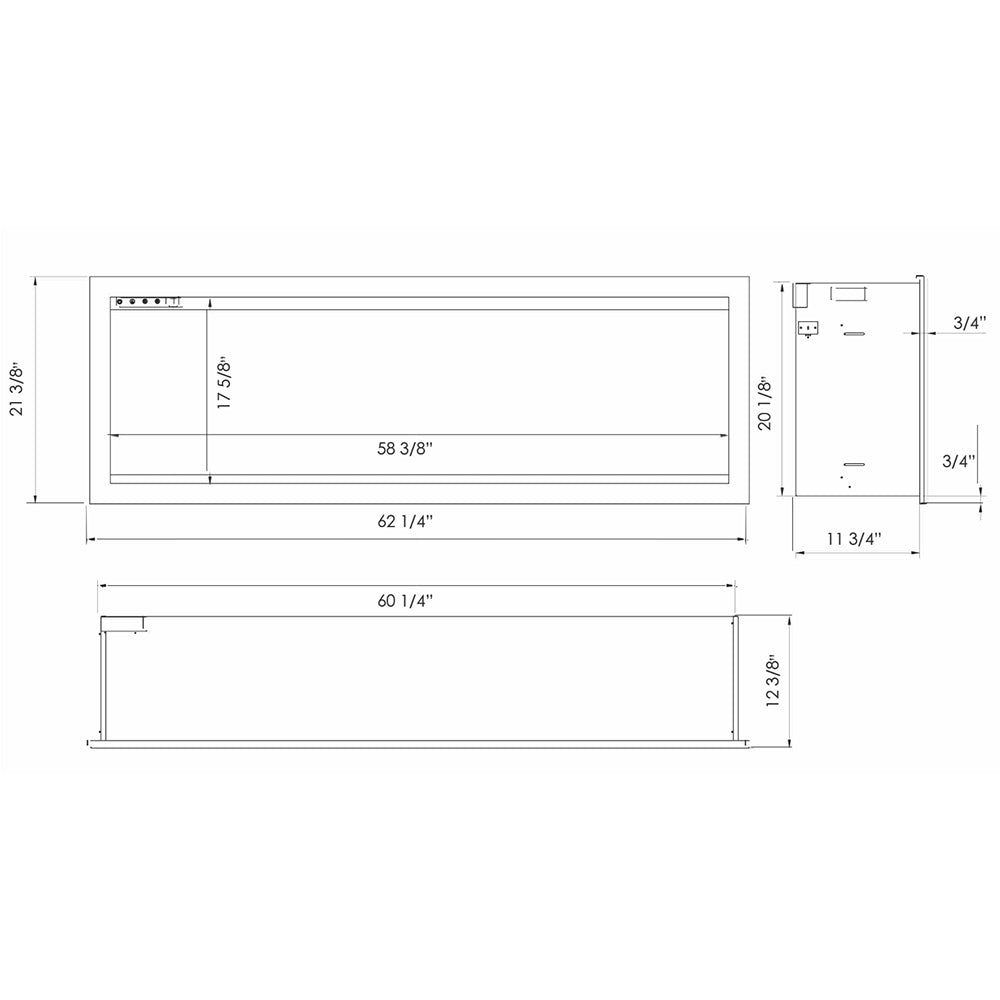 Amantii Symmetry Bespoke Extra Tall Built-In Electric Fireplace