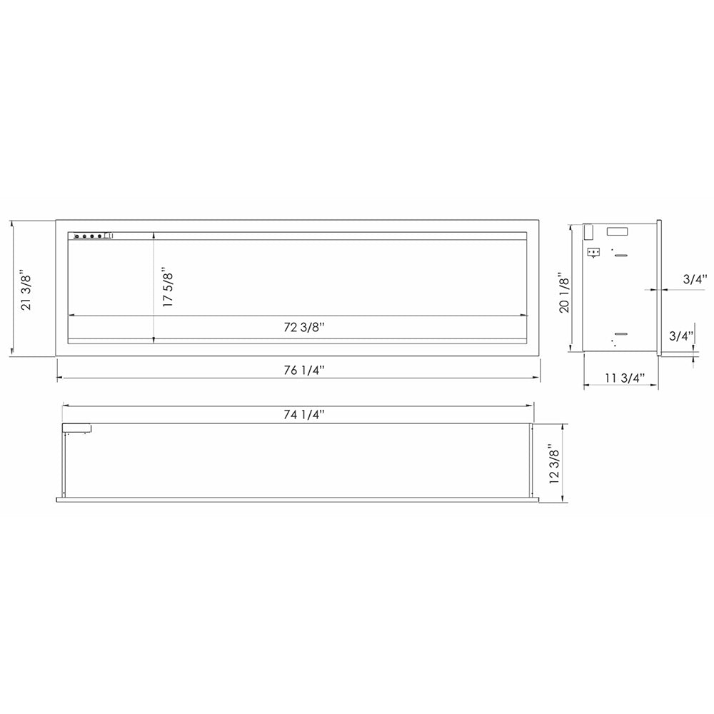 Amantii Symmetry Bespoke Extra Tall Built-In Electric Fireplace
