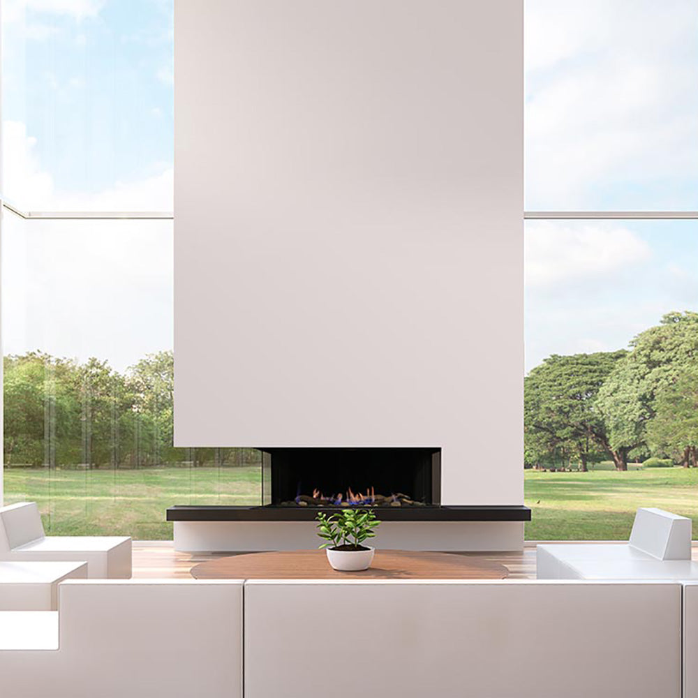 Sierra Flame TOSCANA-38 38-Inch Toscana 3-Sided Direct Vent Built-In Linear Gas Fireplace