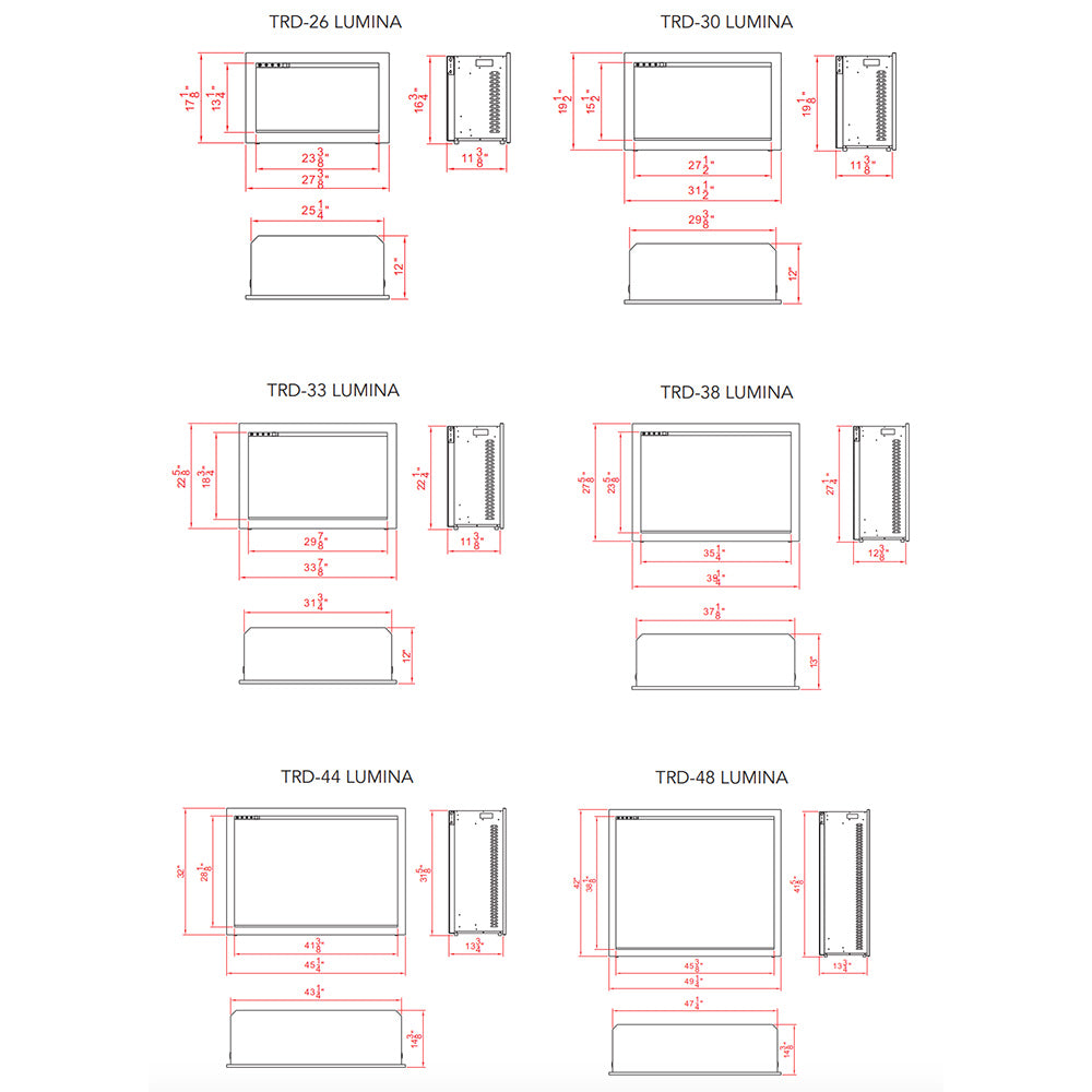 Amantii Traditional Lumina Built-In Electric Fireplace
