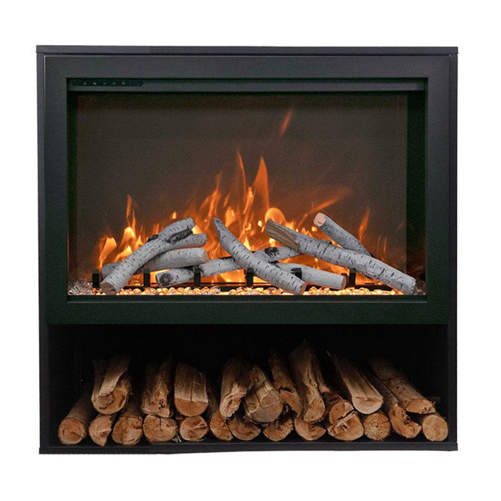Amantii Traditional Bespoke Indoor/Outdoor Smart Electric Fireplace on Pedestal