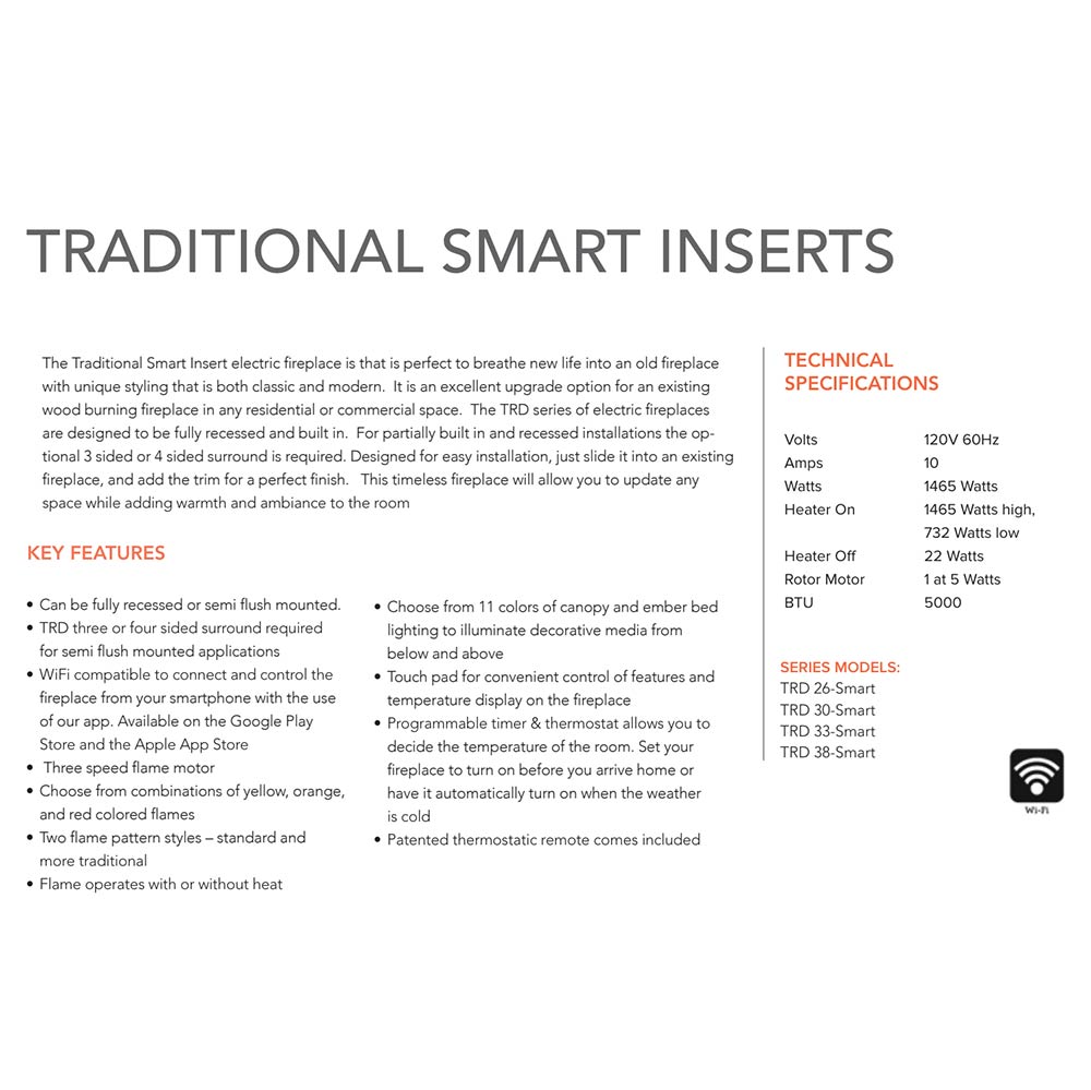 Amantii Traditional Bespoke Electric Fireplace Insert