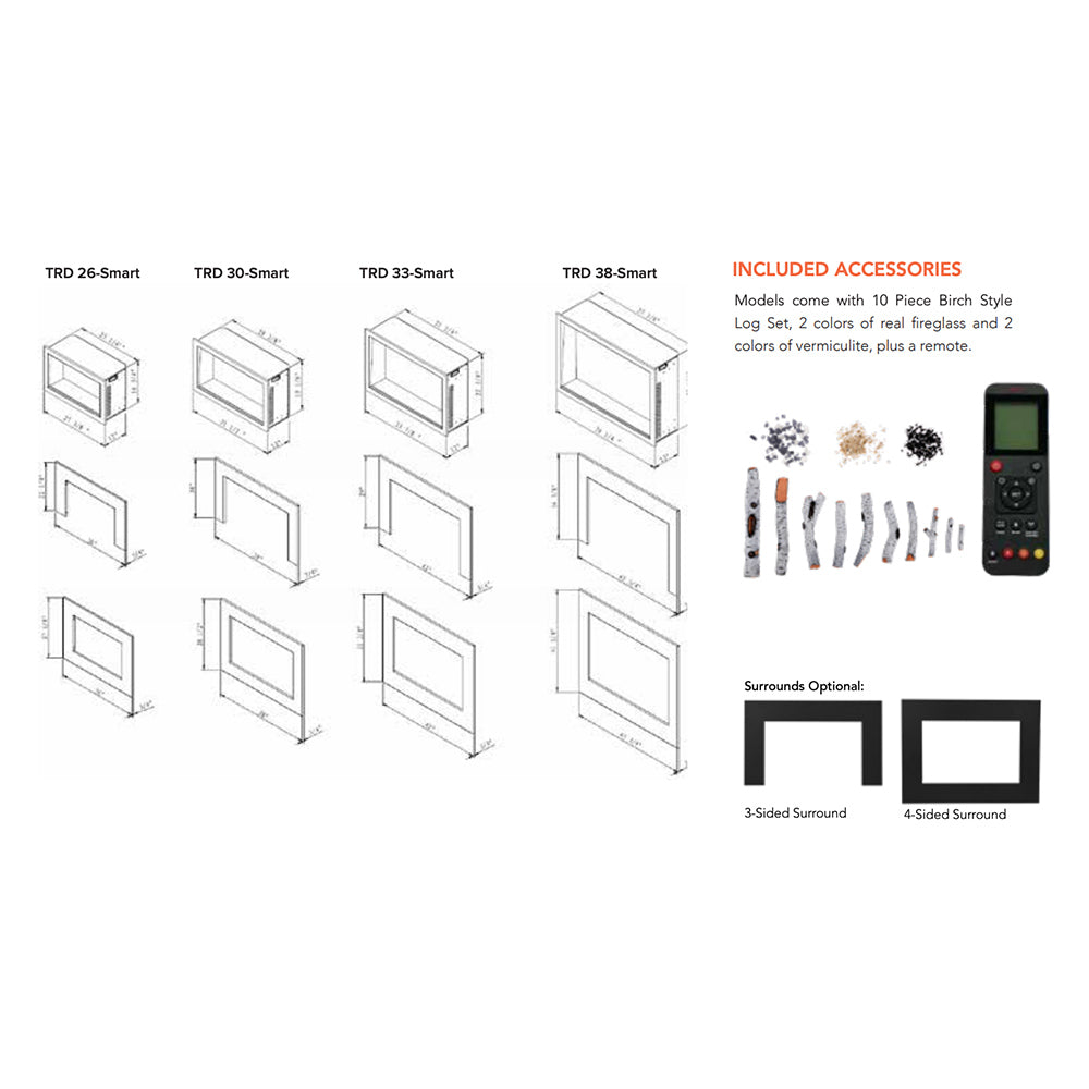 Amantii Traditional Smart Electric Fireplace Insert