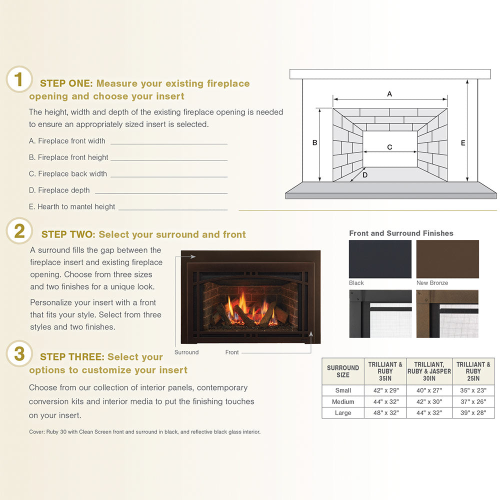 Majestic Trilliant 35-Inch Direct Vent Fireplace Insert