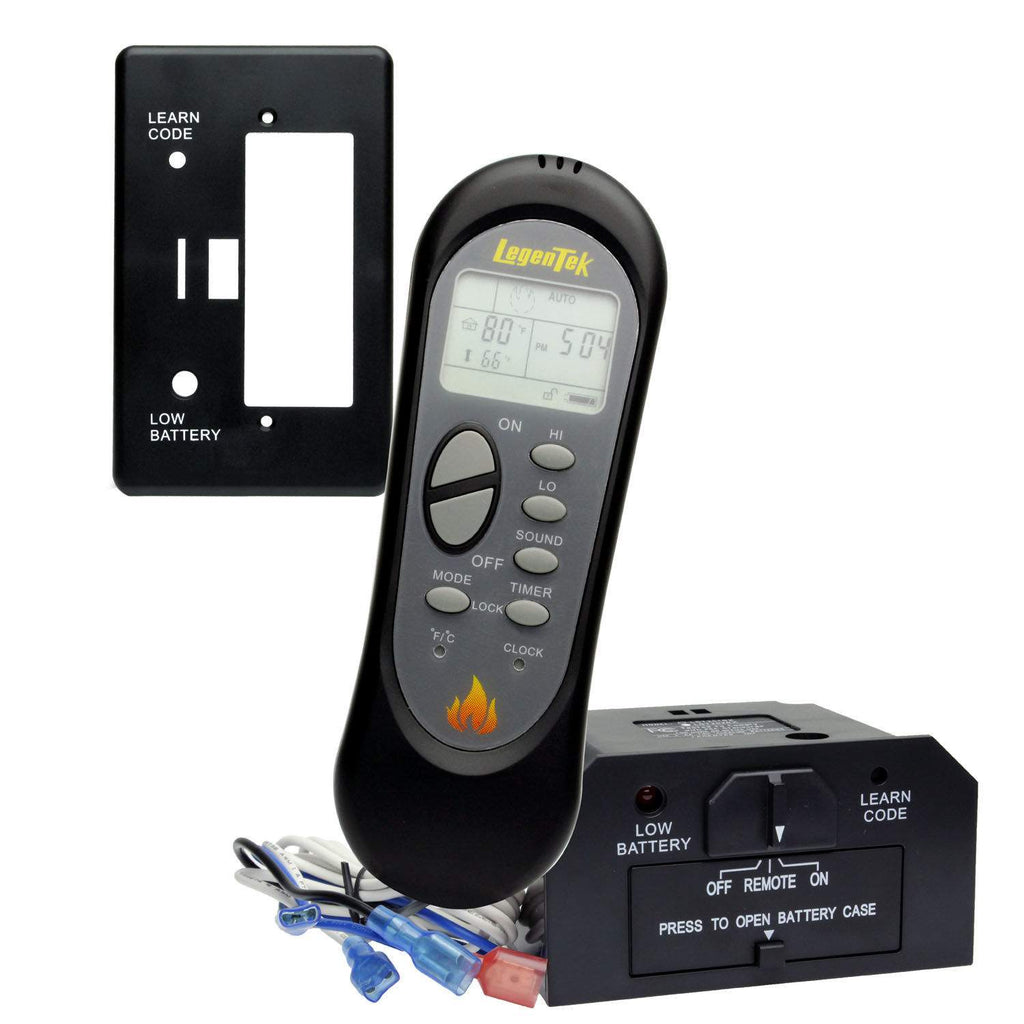 Black LeyenTek remote control with LCD and separate battery case/receiver module