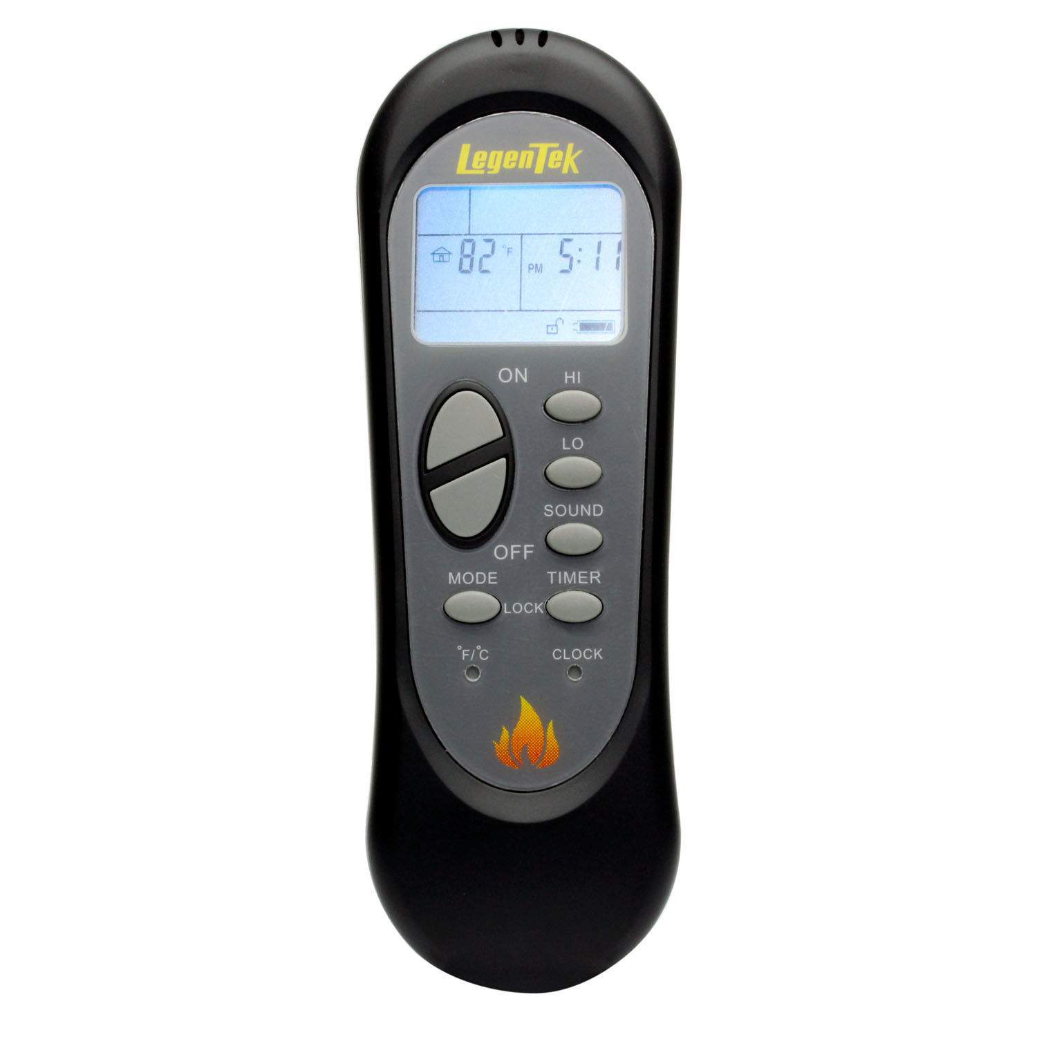 Black LeyenTek thermostatic remote control with LCD display and button keypad