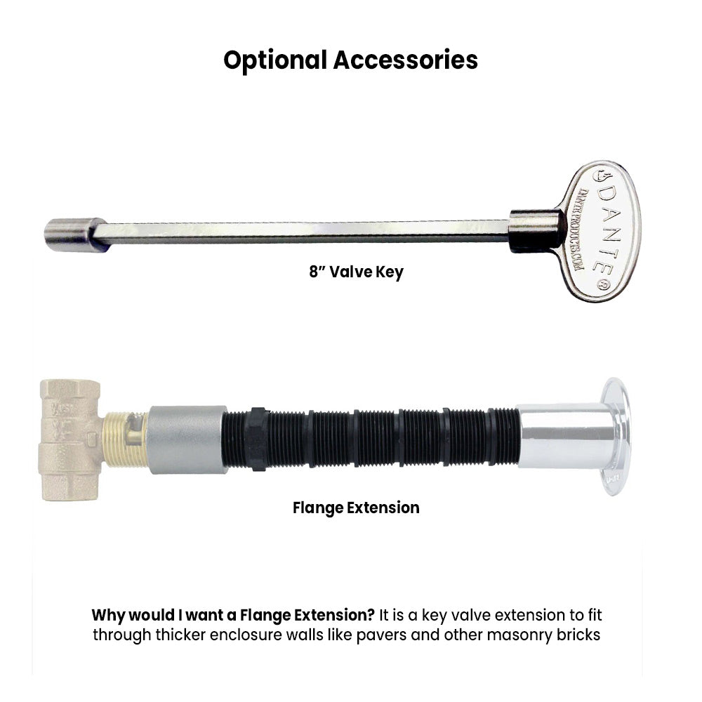 HPC Fire 1/2 Inch Straight Gas Fire Pit Shut Off Valve Kits