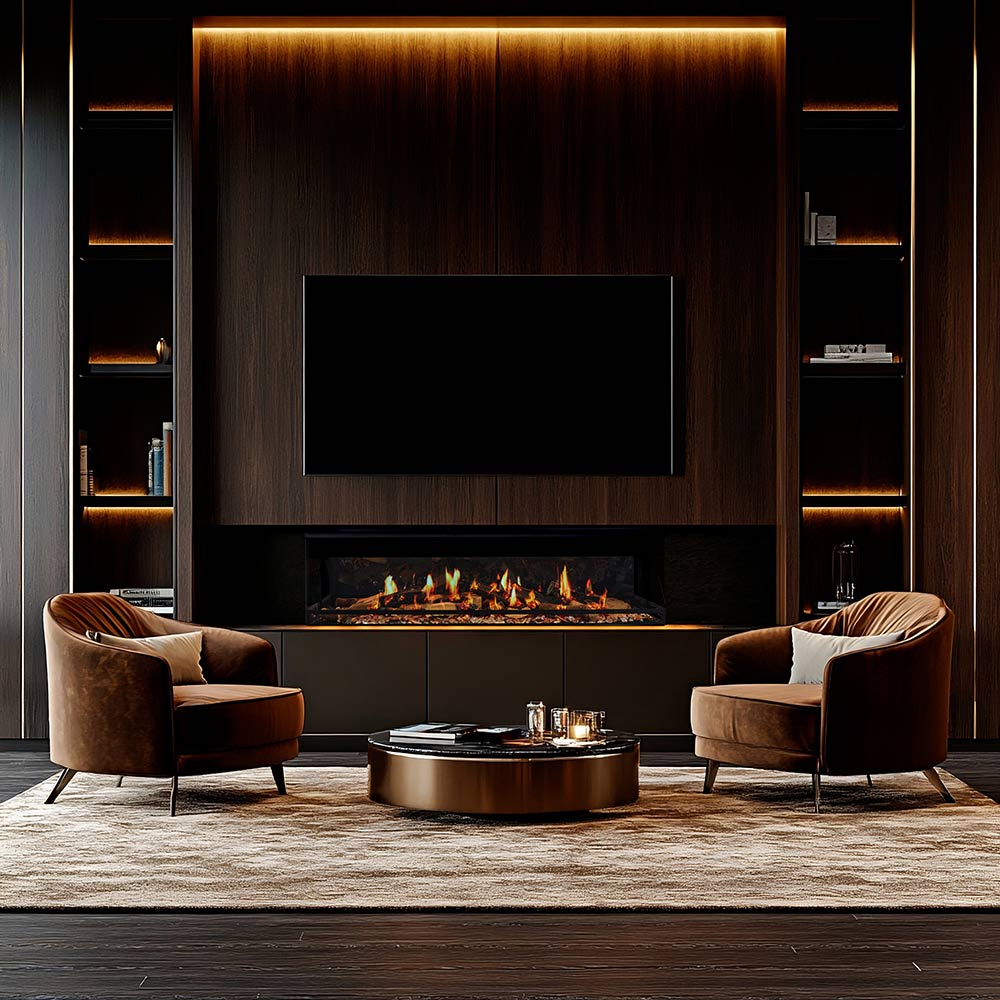 Ortal Holographic 60-Inch Linear Electric Fireplace