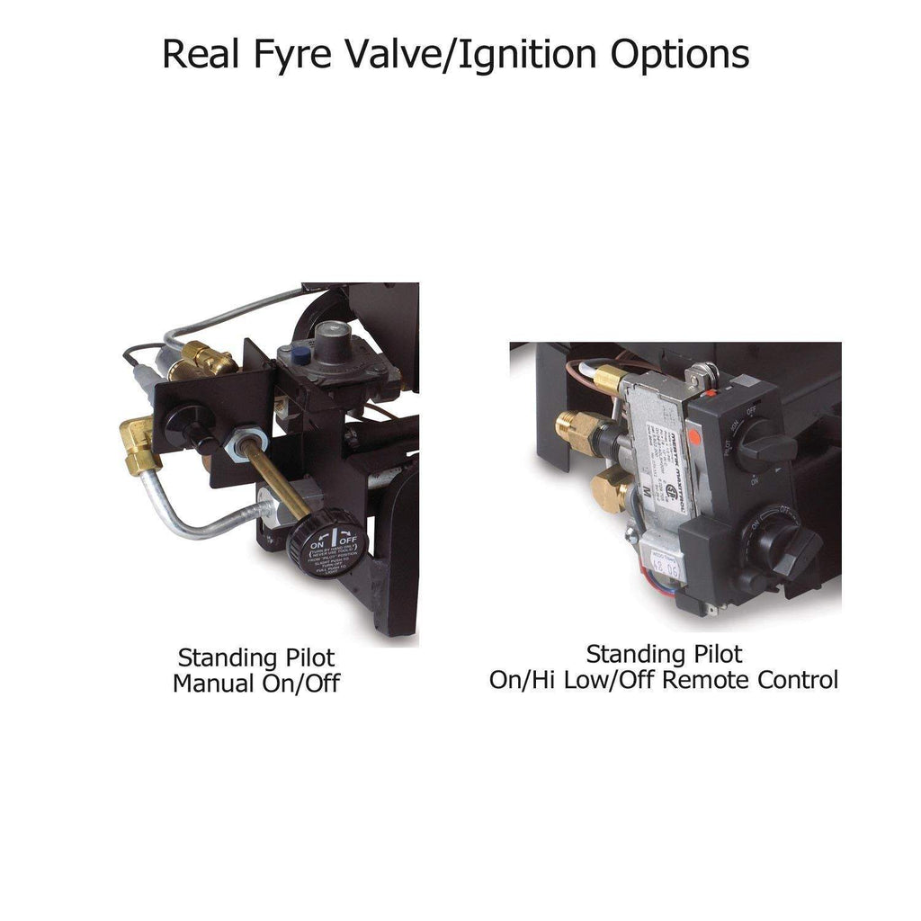 Standing pilot valve and ignition assembly with gas fittings and remote control wiring