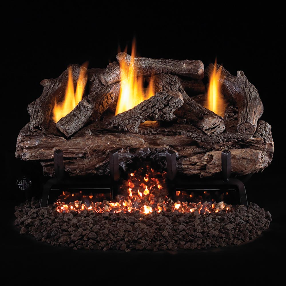Real Fyre CHAS Charred Aged Split Ventless Gas Log Set, ANSI Certified